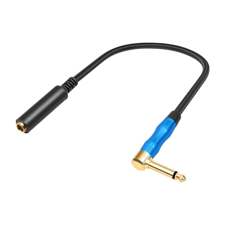 6.35mm 1/4 TRS Male Mono Elbow to Female Electric Guitar Audio Cable, 0.3m, 1m, 1.8m