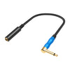 6.35mm 1/4 TRS Male Mono Elbow to Female Electric Guitar Audio Cable, 0.3m, 1m, 1.8m