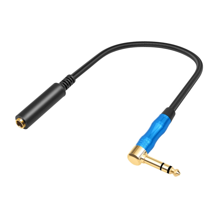 6.35mm 1/4 TRS Male Stereo Elbow to Female Electric Guitar Audio Cable, 0.3m, 1m, 1.8m