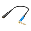 6.35mm 1/4 TRS Male Stereo Elbow to Female Electric Guitar Audio Cable, 0.3m, 1m, 1.8m