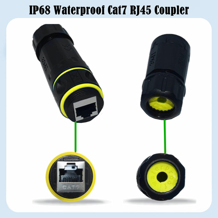 IP68 Waterproof Cat7 RJ45 Shielded Pure Copper Ethernet Coupler, Cat7 Ethernet Coupler
