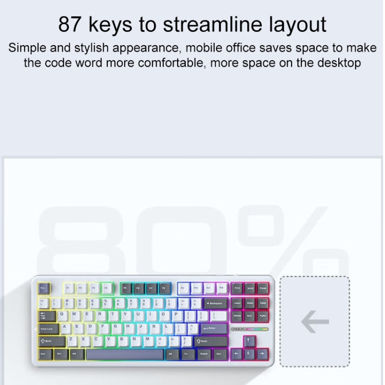 AULA F87 Pro 87 Keys Wired/2.4G/Bluetooth Three Model Customized RGB Mechanical Keyboard