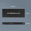Measy MT4342 4K 30Hz 4 In 2 Out HDMI Matrix Switch Support Seamless Switching, EU Plug, US Plug, UK Plug, AU Plug