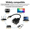 RJ45 CAT6 / CAT5 8 Pin Ethernet Cable Splitter 2 in 1 Network Extension Adapter, 1pc