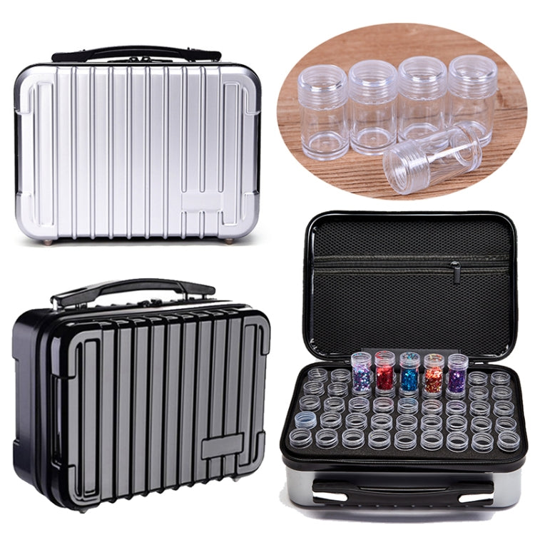 54 Slots Diamond Painting Accessories Diamond Embroidery Bead Storage Bottle Multi-function Handbag Tools Kits, Contains 54 Small Bottles