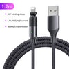 2.4A USB to 8 Pin 180 Degree Rotating Elbow Charging Cable, 1.2m 8 Pin, 2m 8 Pin