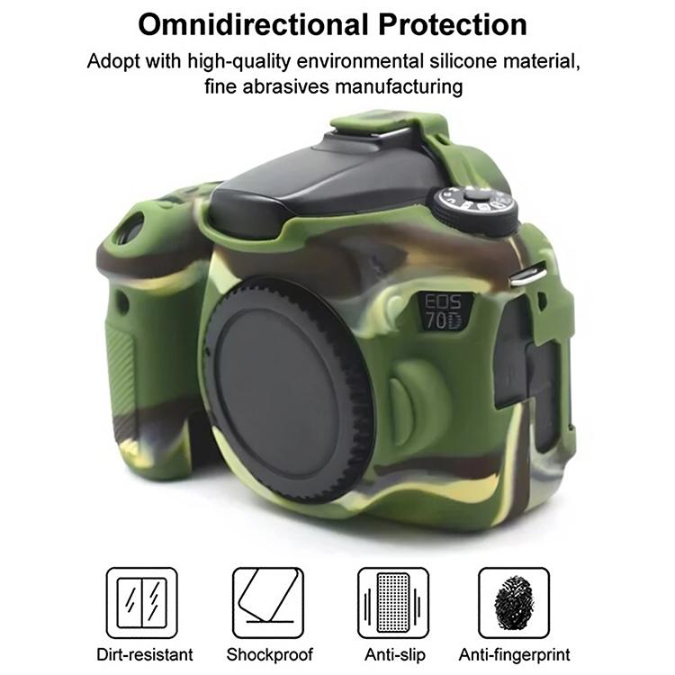 Soft Silicone Protective Case, For Canon EOS 70D