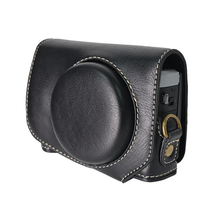Retro Pull Up Leather Full Body Camera Case Bag with Strap, For Canon G7 X Mark III / G7X3, For Canon PowerShot SX740 HS