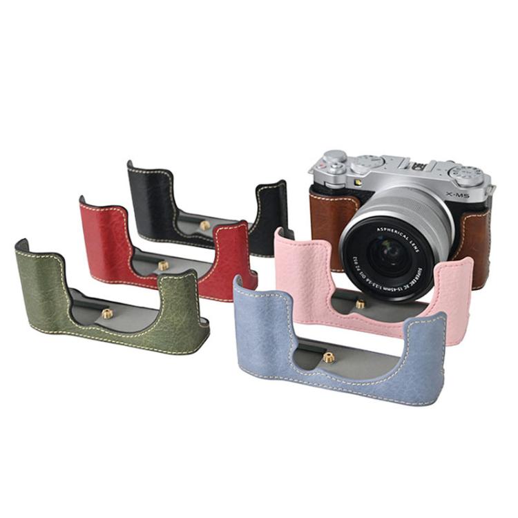 Litchi Texture PU Leather Camera Half Case Base, For FUJIFILM X-M5