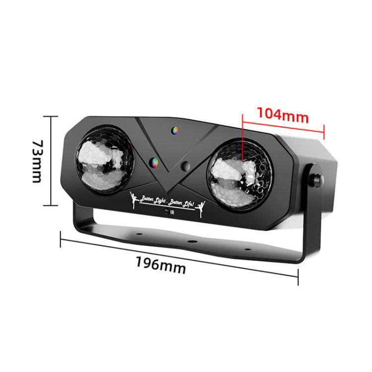 Double Magic Ball Laser Light LED Water Ripple RGB Rotating Stage Lamp, USB-IN, US Plug, EU Plug