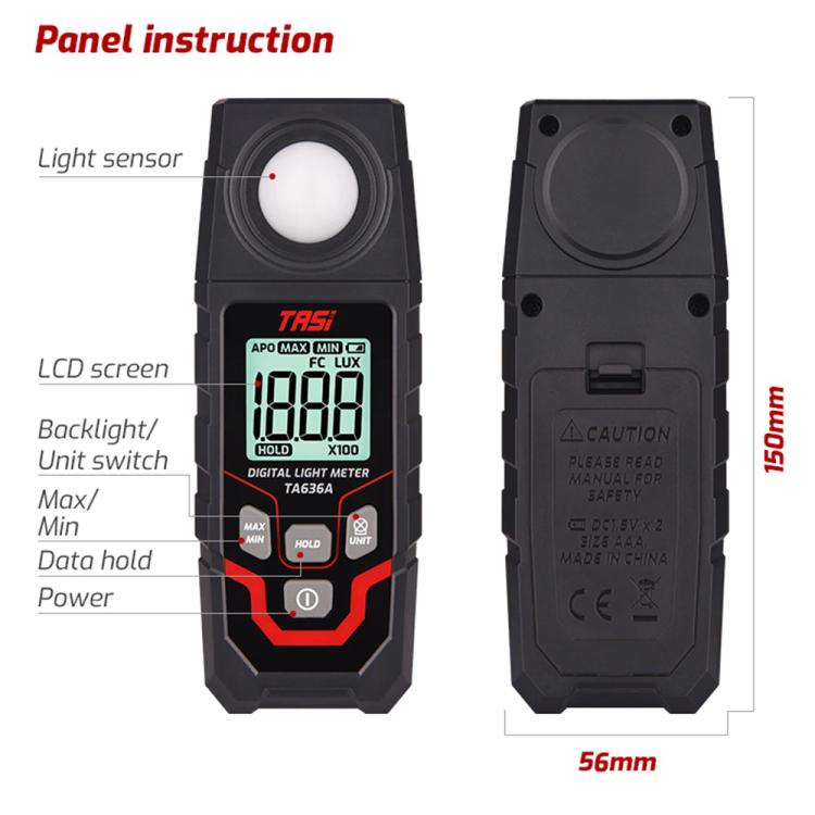 TRSI TA636A Integrated Digital Lux Meter Light Brightness Measuring, TA636A