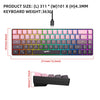 HXSJ V200 Gradient Color 68-key RGB Backlight Wired Membrane Keyboard