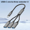 3 in 1 OTG Expander Splitter Dock Station, USB-A to USB-A, USB-C / Type-C to USB-A