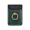 MUXMA Snake Texture RFID Mobile Phone Back Stick Card Bag with Ring