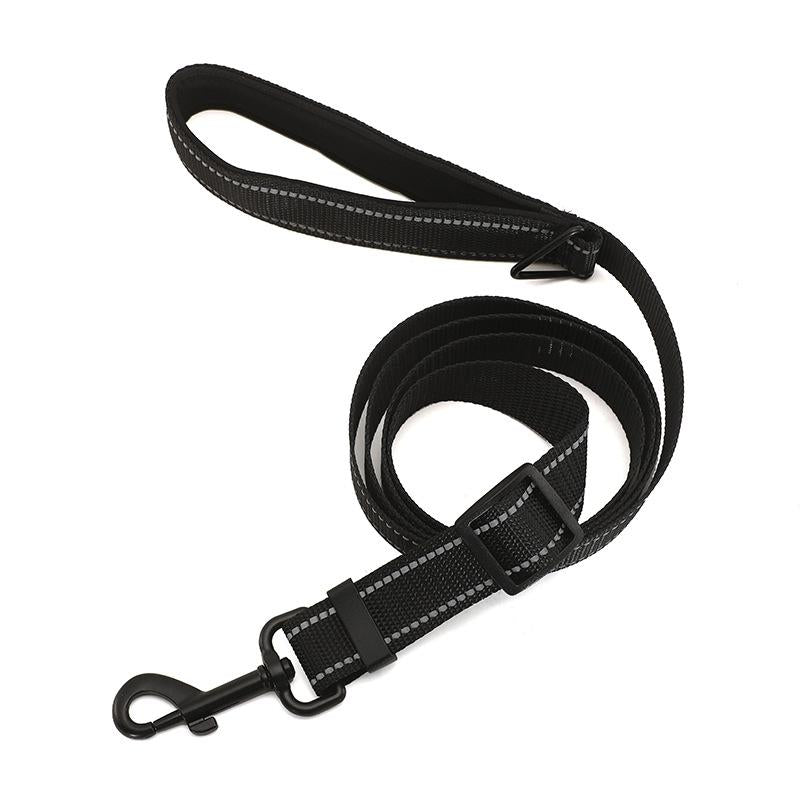 1.8m Nylon Reflective Pet Leash, Size:L(Black)