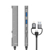 USB / Type-C / 8 Pin to 3.5mm, PD, 2 x USB, Type-C HUB Adapter 5 in 1 Docking Station, 5-in-1 3.5mm