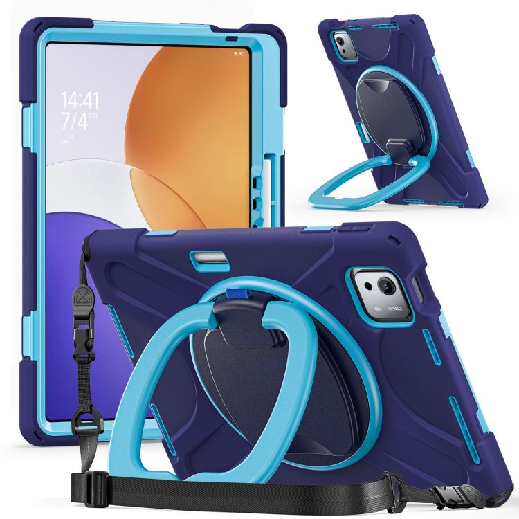 Silicone Hybrid PC Tablet Case with Holder & Shoulder Strap