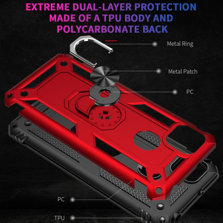 For Xiaomi Redmi C9 Shockproof TPU + PC Protective Case with 360 Degree Rotating Holder