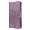 Butterflies Love Flowers Embossing Horizontal Flip Leather Case with Holder & Card Slots & Wallet