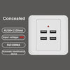 5V 3.1A 4 Ports USB Wall Charger Adapter Dock Station Socket Power Panel, 36V input, 4 Ports USB 2.0