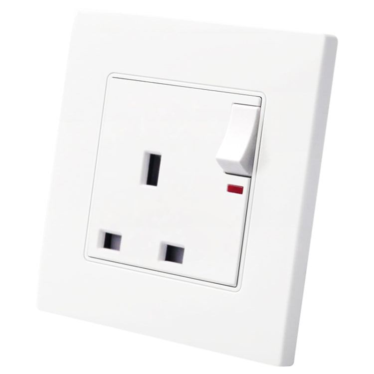 86 Type PC 13A Three Hole Power Socket with Light Switch