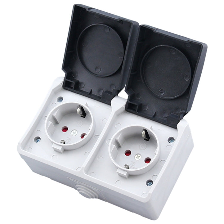 IP44 Waterproof Double-connection Socket with Cover