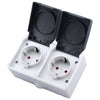 IP44 Waterproof Double-connection Socket with Cover