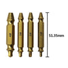 4 in 1 Screw Extractor Drill Bits Tool Broken Bolt Remover(1#, 2#, 3#, 4#), with Plastic Case, Gold s2, Gold 4341, 4341, s2