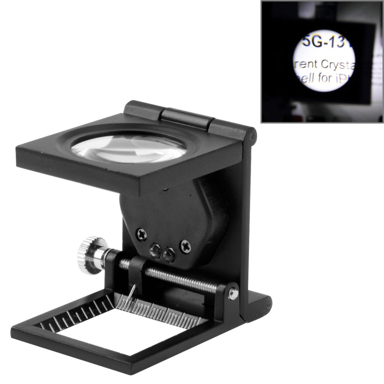 Mini Desk Style 10x Magnification Loupe Metal Antique Magnifier