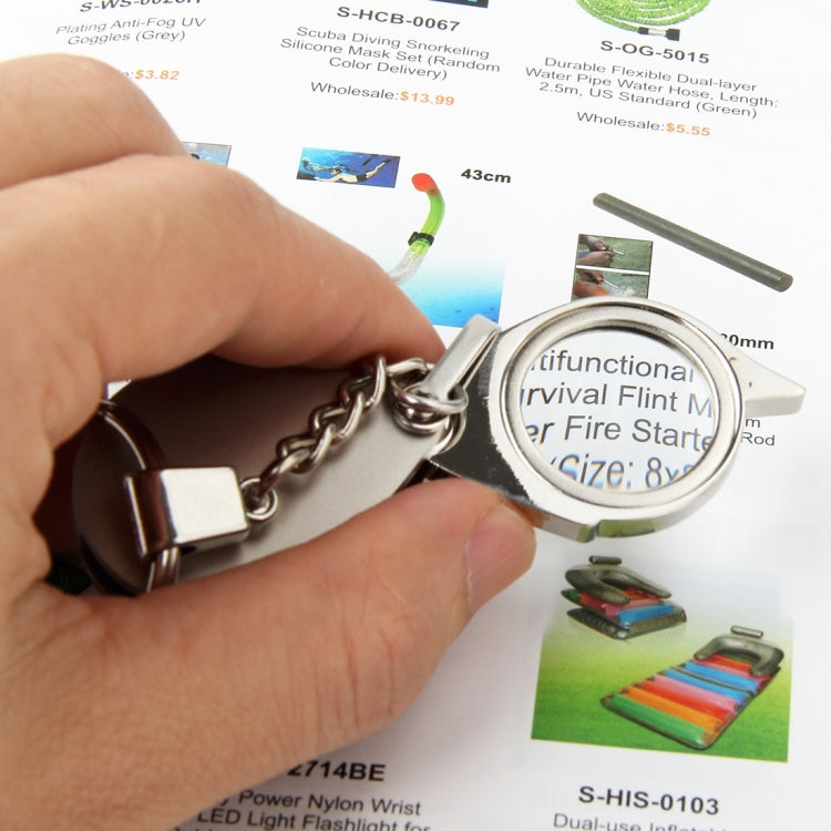 Portable Folding Loupe Metal Jewelry Antique Magnifier Magnifying Eye