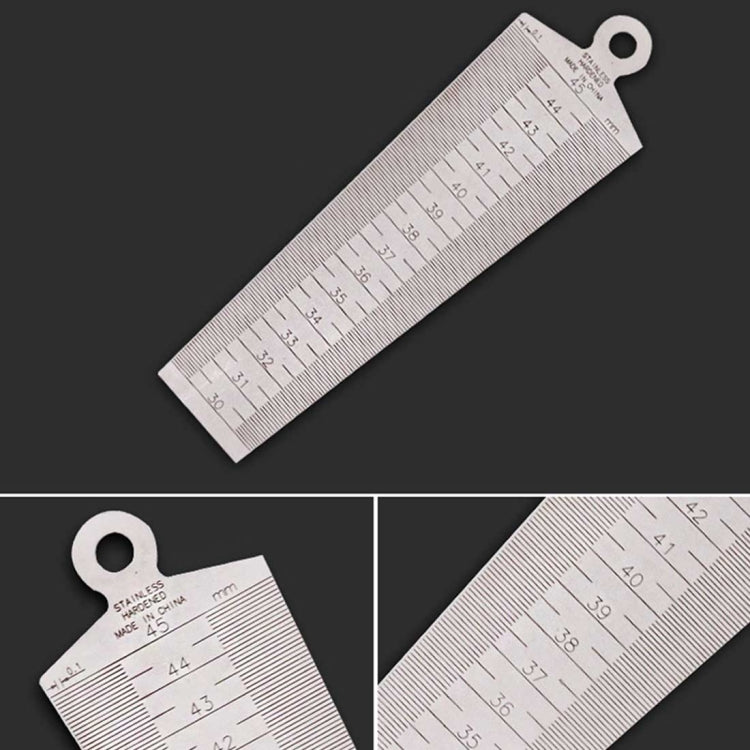 Wedge Feeler Gap 30-45mm Stainless Steel Ruler Inspection Taper Gauge Metric Imperial Measure Tool, 30-45mm Metric Imperial