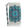 3D Painting Peacock Wreath Pattern Coloured Drawing Horizontal Flip Leather Case for Google Pixel 3a XL, with Holder & Card Slots & Wallet
