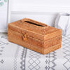 ZJH01 Restaurant Desktop Rattan Braided Tissue Storage Box Case, Size: L, Size: L
