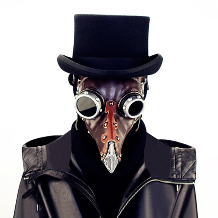 FHG103BN Halloween Metal + Leather Beak Shape Mask, Metal + Leather