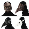 HG074 Halloween Crumpled Beak Shape Mask, Crumpled Brown, Crumpled Black, Crumpled White