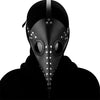 HG083 Halloween Solid Color Beak Shape Mask, Solid Color Black, Solid Color White