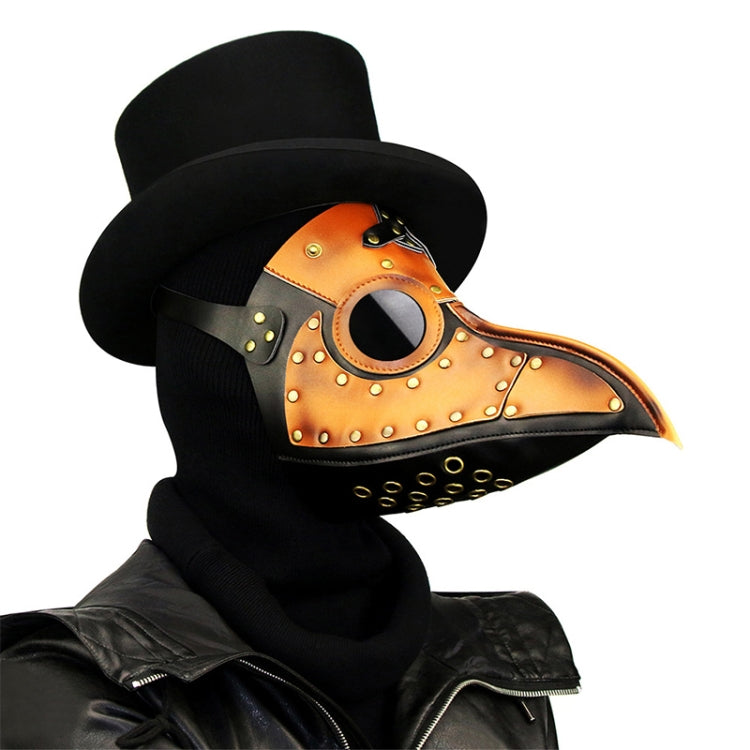 HG090 Halloween Two-color Stitching Beak Shape Mask, Two-color Stitching