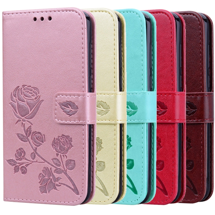 Rose Embossed Horizontal Flip PU Leather Case for Huawei Honor 10 Lite, with Holder & Card Slots & Wallet