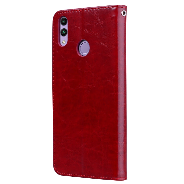 Business Style Oil Wax Texture Horizontal Flip Leather Case for Huawei Honor 8C, with Holder & Card Slots & Wallet