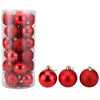 24 PCS 8cm Plating Plastic Christmas Tree Decorations Hanging String Ball, Random Color Delivery, Diameter: 8cm