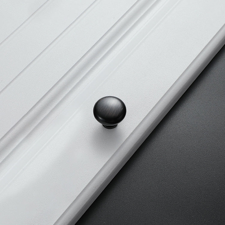4203 Blackening Red Bronze Single Hole Solid Zinc Alloy Round Handle for Cabinet Wardrobe Drawer Door, Blackening Red Bronze