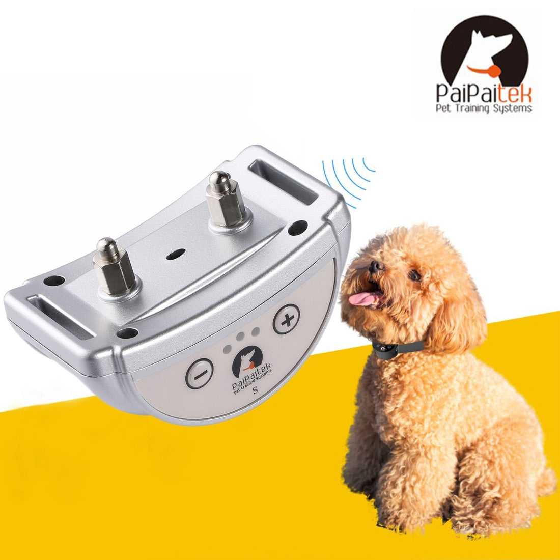 PD258 Automatic Anti Barking Collar Pet Training Control System for Dogs, S Size(Silver)