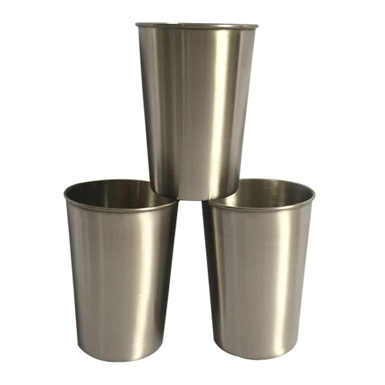 500ml  Single Wall Electropolished Stainless Steel Beverage Cup(Silver)