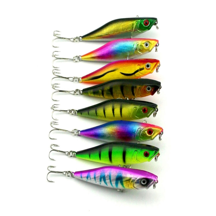 HENGJIA Artificial Fishing Lures Popper Bionic Fishing Bait with Hooks, Length: 7.5 cm, Random Color Delivery, Length: 7.5 cm