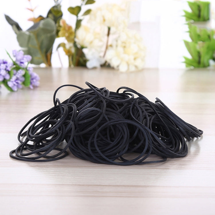 Black Rubber Band Paper Bills Dollars Money Elastic Stretchable Bands, 1KG Per Bag, Black