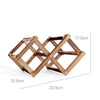 3 Bottles Racks Foldable Wine Stand Wooden Wine Holder Kitchen Bar Display Shelf, 3 Bottles