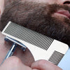 L Shaped Stainless Steel Beard Shaper Facial Hair Shaping Tool