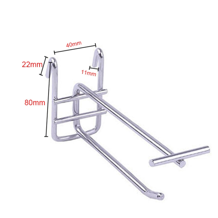 5.8mm Supermarket Iron Grid Shelf Double Hook, Length: 30cm, 5.8mm 30cm