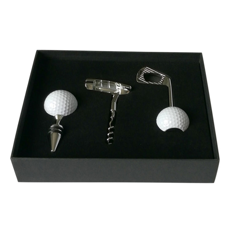 4 in 1 Golf Beer Bottle Opener + Red Wine Bottle Opener + Golf Red Wine Stopper + Box Set