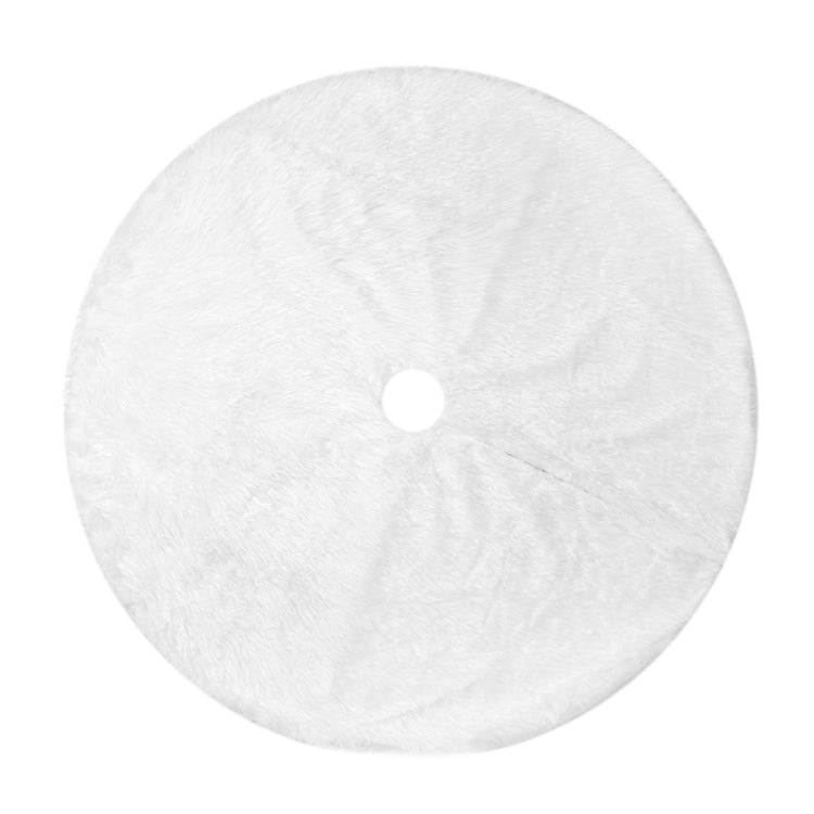Christmas Tree Plush Skirt White Round Ornament Decoration, Diameter: 122cm, 122cm